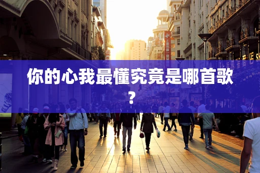 你的心我最懂究竟是哪首歌？