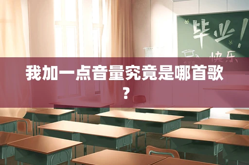我加一点音量究竟是哪首歌？