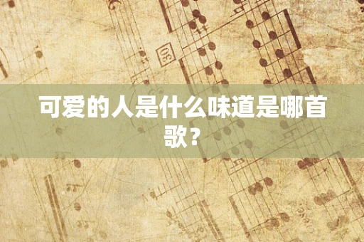 可爱的人是什么味道是哪首歌？