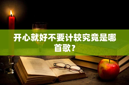 开心就好不要计较究竟是哪首歌？