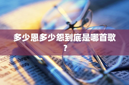多少恩多少怨到底是哪首歌？