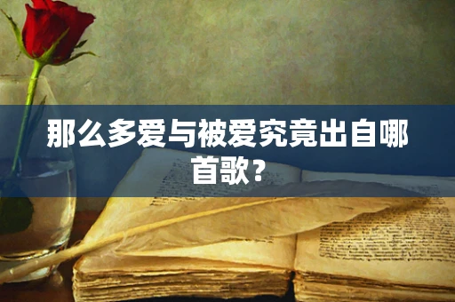 那么多爱与被爱究竟出自哪首歌？