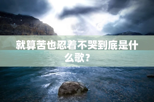 就算苦也忍着不哭到底是什么歌？