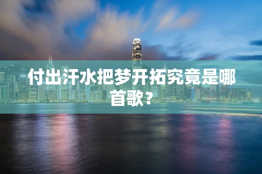 付出汗水把梦开拓究竟是哪首歌？