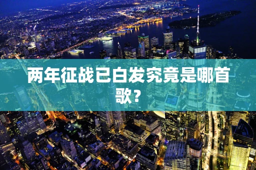 两年征战已白发究竟是哪首歌？