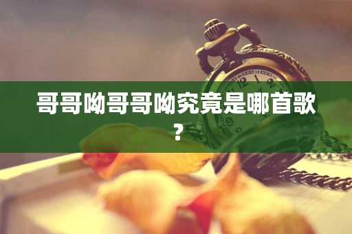 哥哥呦哥哥呦究竟是哪首歌？