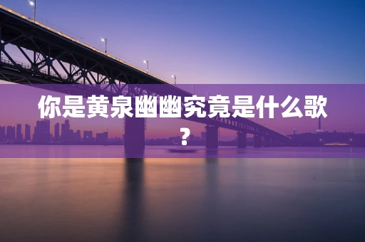 你是黄泉幽幽究竟是什么歌？
