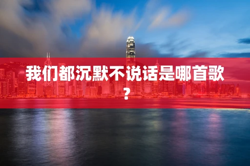 我们都沉默不说话是哪首歌？