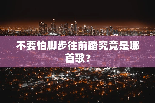 不要怕脚步往前踏究竟是哪首歌？