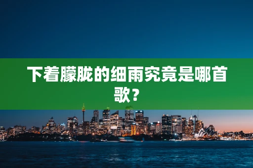 下着朦胧的细雨究竟是哪首歌？