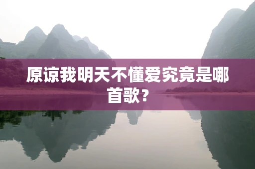 原谅我明天不懂爱究竟是哪首歌？
