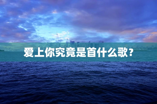 爱上你究竟是首什么歌？