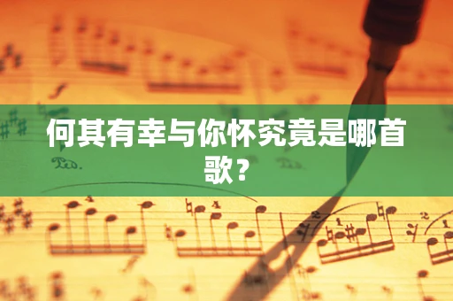 何其有幸与你怀究竟是哪首歌？