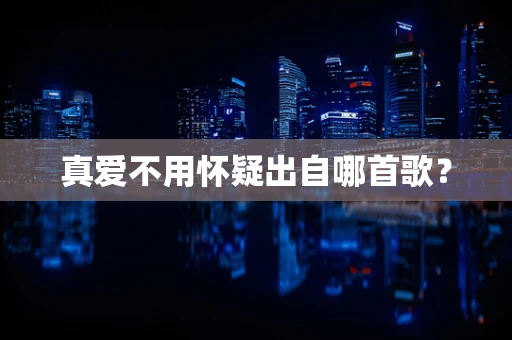 真爱不用怀疑出自哪首歌？