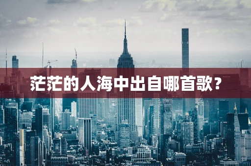 茫茫的人海中出自哪首歌？