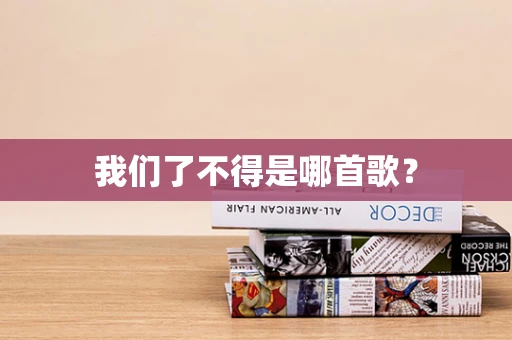 我们了不得是哪首歌？