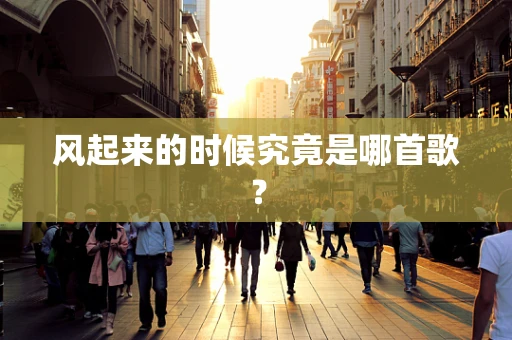 风起来的时候究竟是哪首歌？