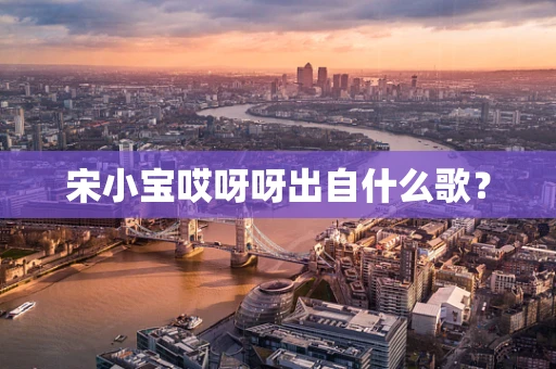 宋小宝哎呀呀出自什么歌？