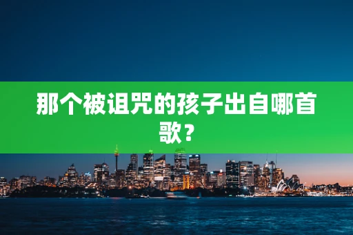 那个被诅咒的孩子出自哪首歌？