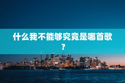 什么我不能够究竟是哪首歌？