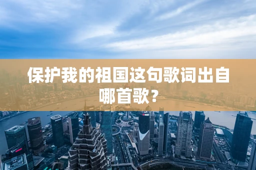 保护我的祖国这句歌词出自哪首歌？