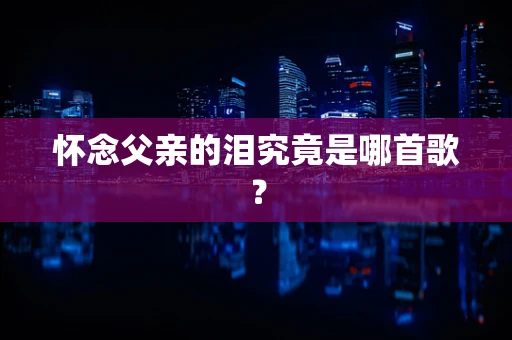 怀念父亲的泪究竟是哪首歌？