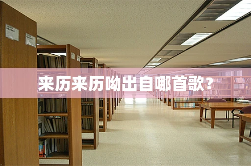来历来历呦出自哪首歌？