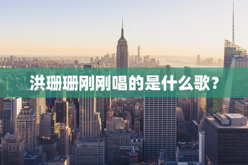 洪珊珊刚刚唱的是什么歌？