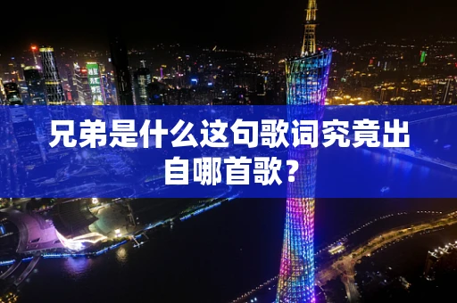 兄弟是什么这句歌词究竟出自哪首歌？