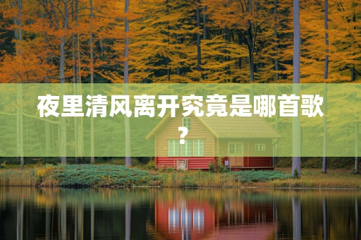 夜里清风离开究竟是哪首歌？