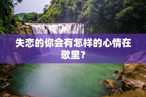失恋的你会有怎样的心情在歌里？