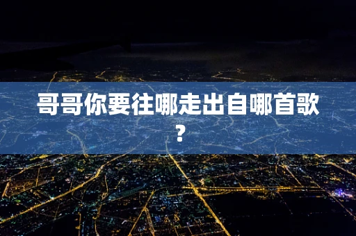 哥哥你要往哪走出自哪首歌？