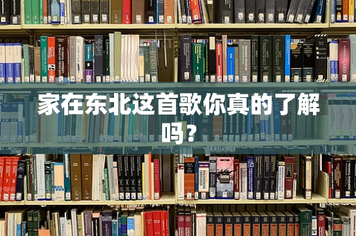 家在东北这首歌你真的了解吗？