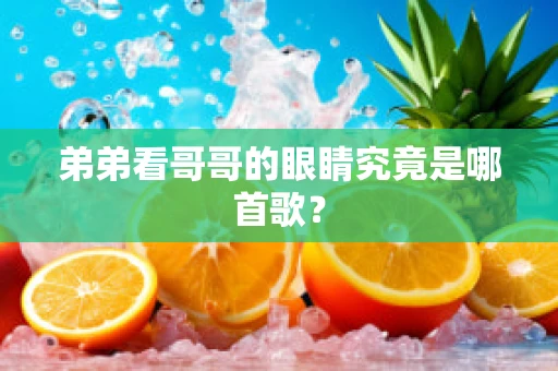 弟弟看哥哥的眼睛究竟是哪首歌？