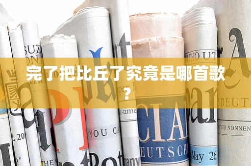 完了把比丘了究竟是哪首歌？