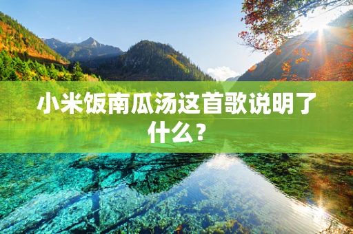 小米饭南瓜汤这首歌说明了什么？