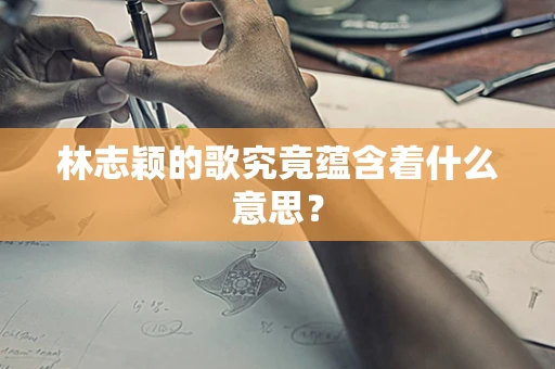 林志颖的歌究竟蕴含着什么意思？