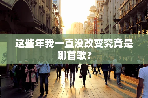 这些年我一直没改变究竟是哪首歌？