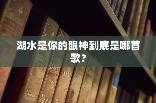湖水是你的眼神到底是哪首歌？
