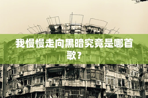 我慢慢走向黑暗究竟是哪首歌？