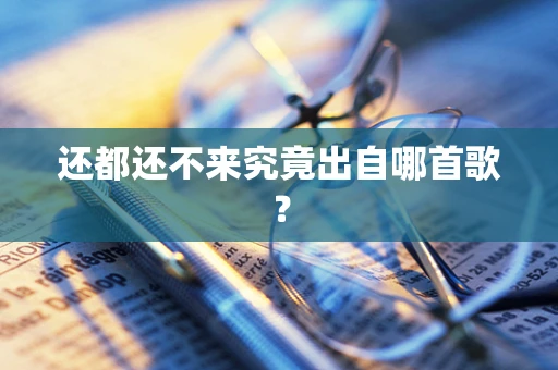 还都还不来究竟出自哪首歌？