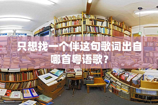 只想找一个伴这句歌词出自哪首粤语歌？