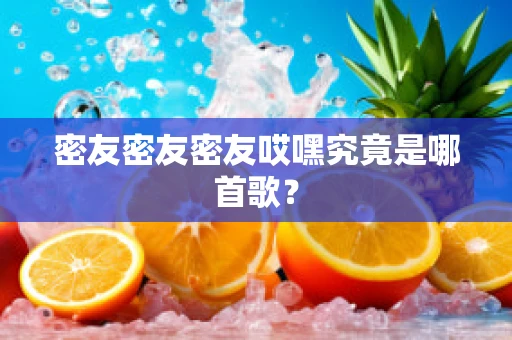密友密友密友哎嘿究竟是哪首歌？