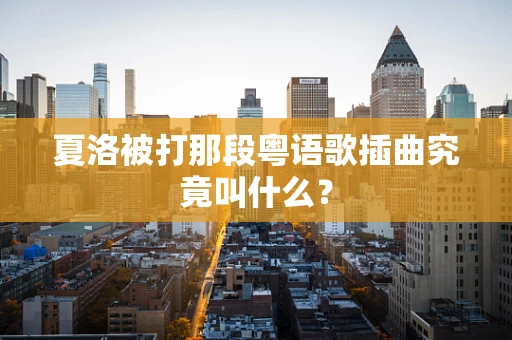 夏洛被打那段粤语歌插曲究竟叫什么？