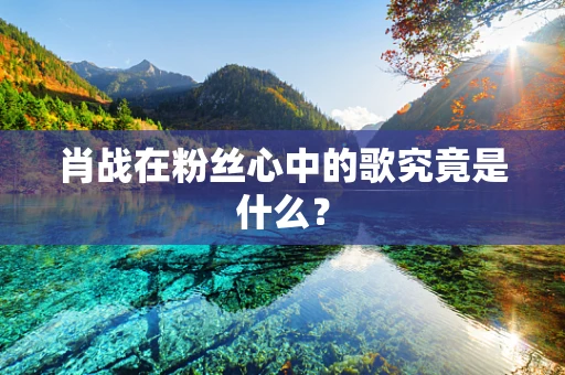 肖战在粉丝心中的歌究竟是什么？