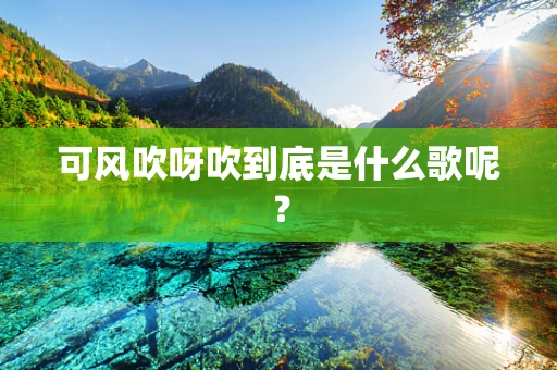 可风吹呀吹到底是什么歌呢？