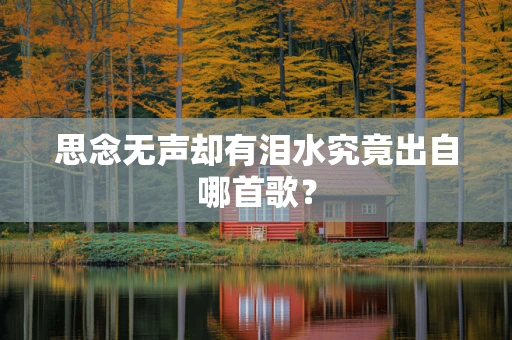 思念无声却有泪水究竟出自哪首歌？