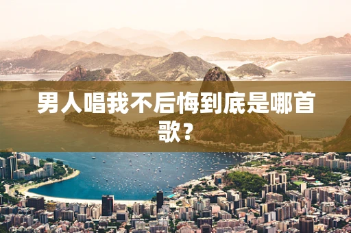 男人唱我不后悔到底是哪首歌？