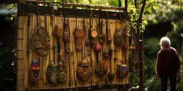 竹竿上老人究竟放了什么歌？